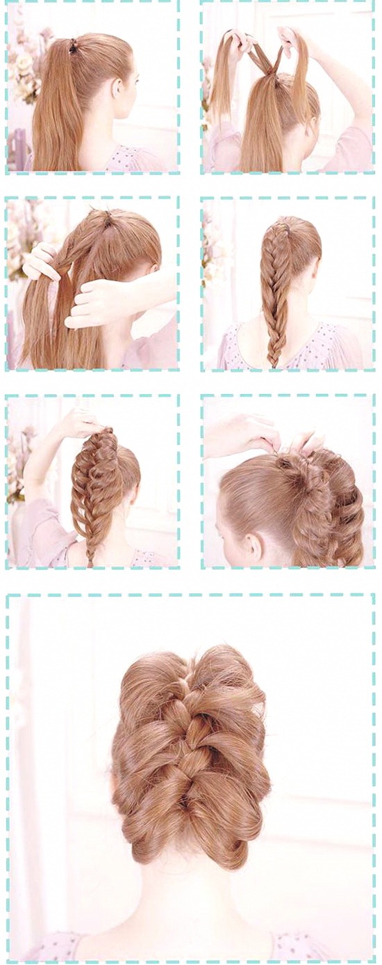 Вечірні зачіски-коси на довге волосся своїми руками: фото покроково